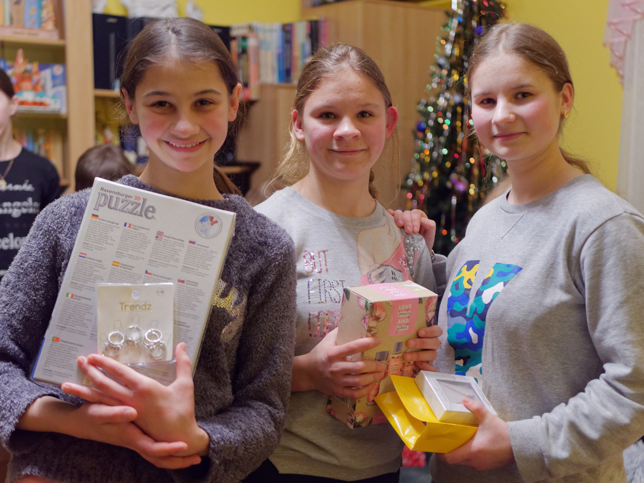 La joie après l'ouverture des cadeaux