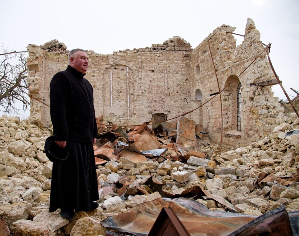 église bombardée ukraine 