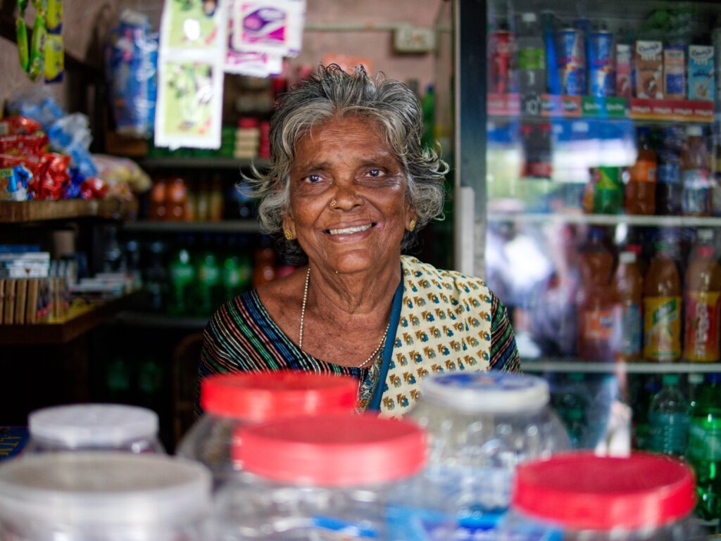 Epicerie mise en place grâce au soutien de Caridad.